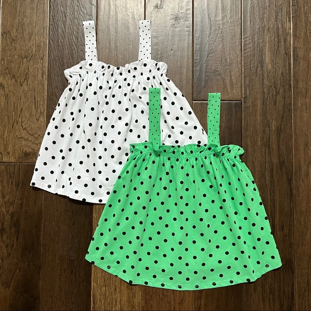 Zara Girls NWOT polka dot cotton Retro sleeveless top size 9 - Picture 11 of 12